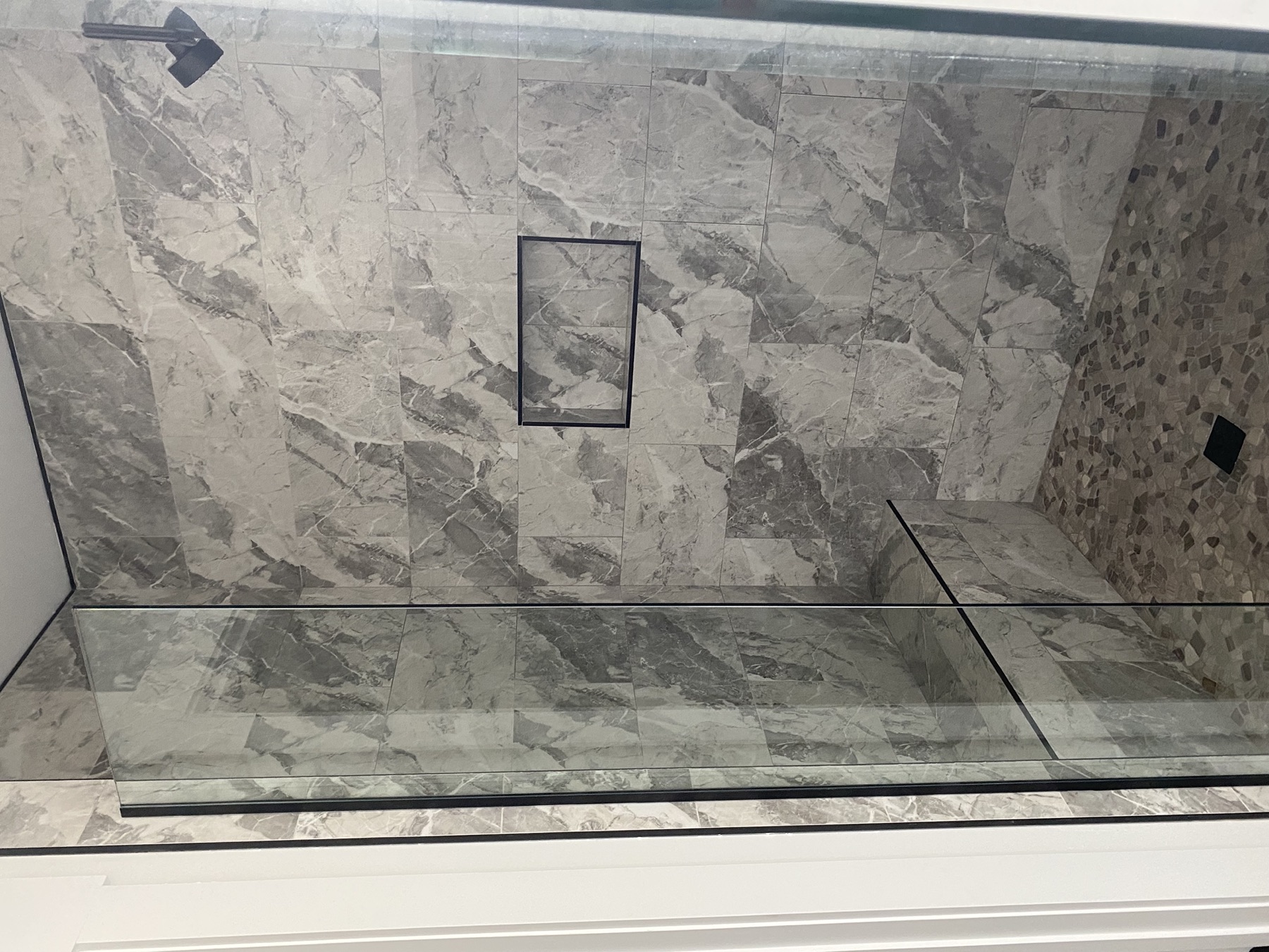 Custom shower · bench & niche
