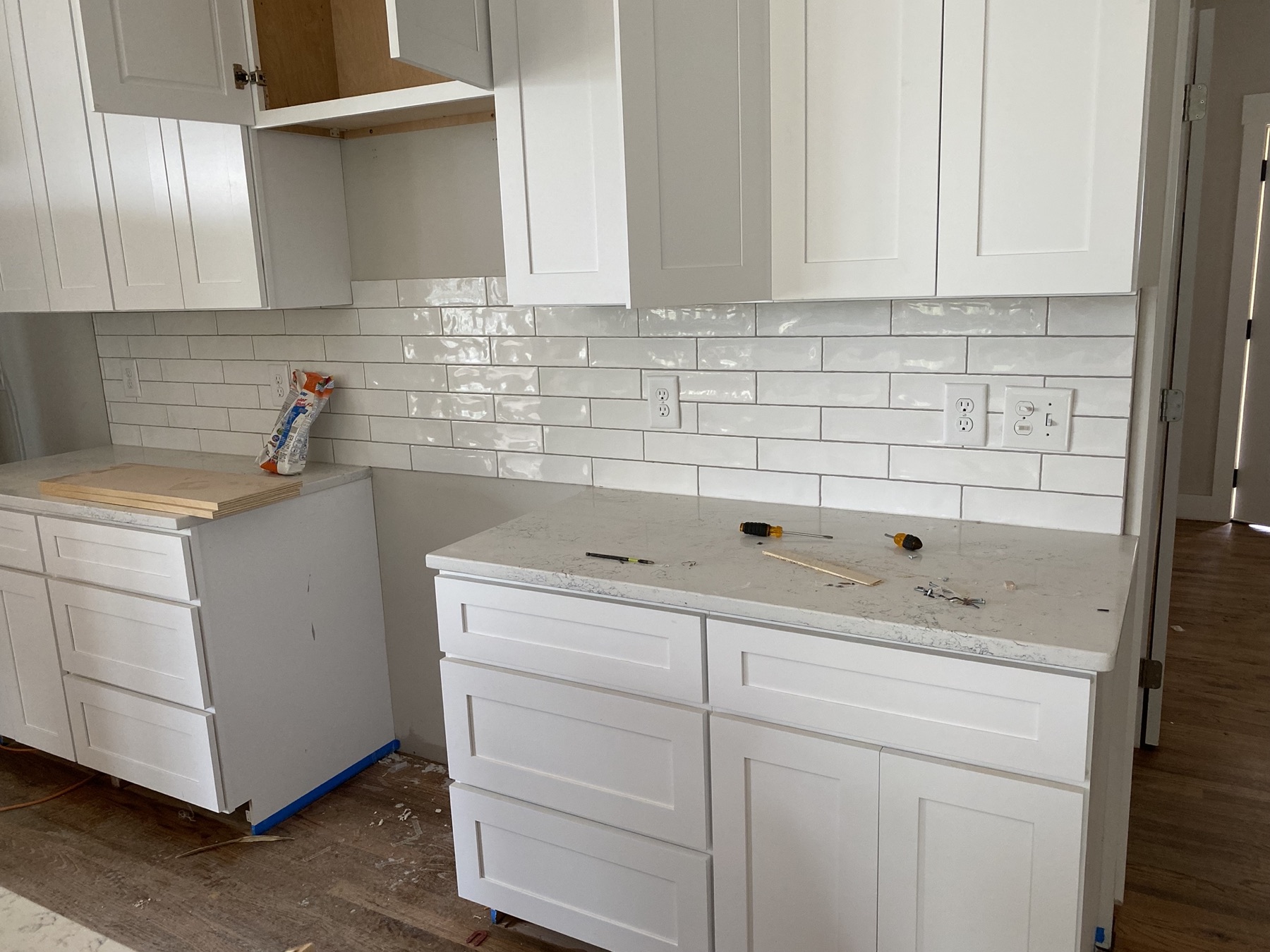 Kitchen · textured subway tile